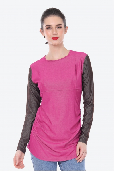 Alice Denim Shirt In Magenta Pink Alice Denim Shirt In Magenta Pink